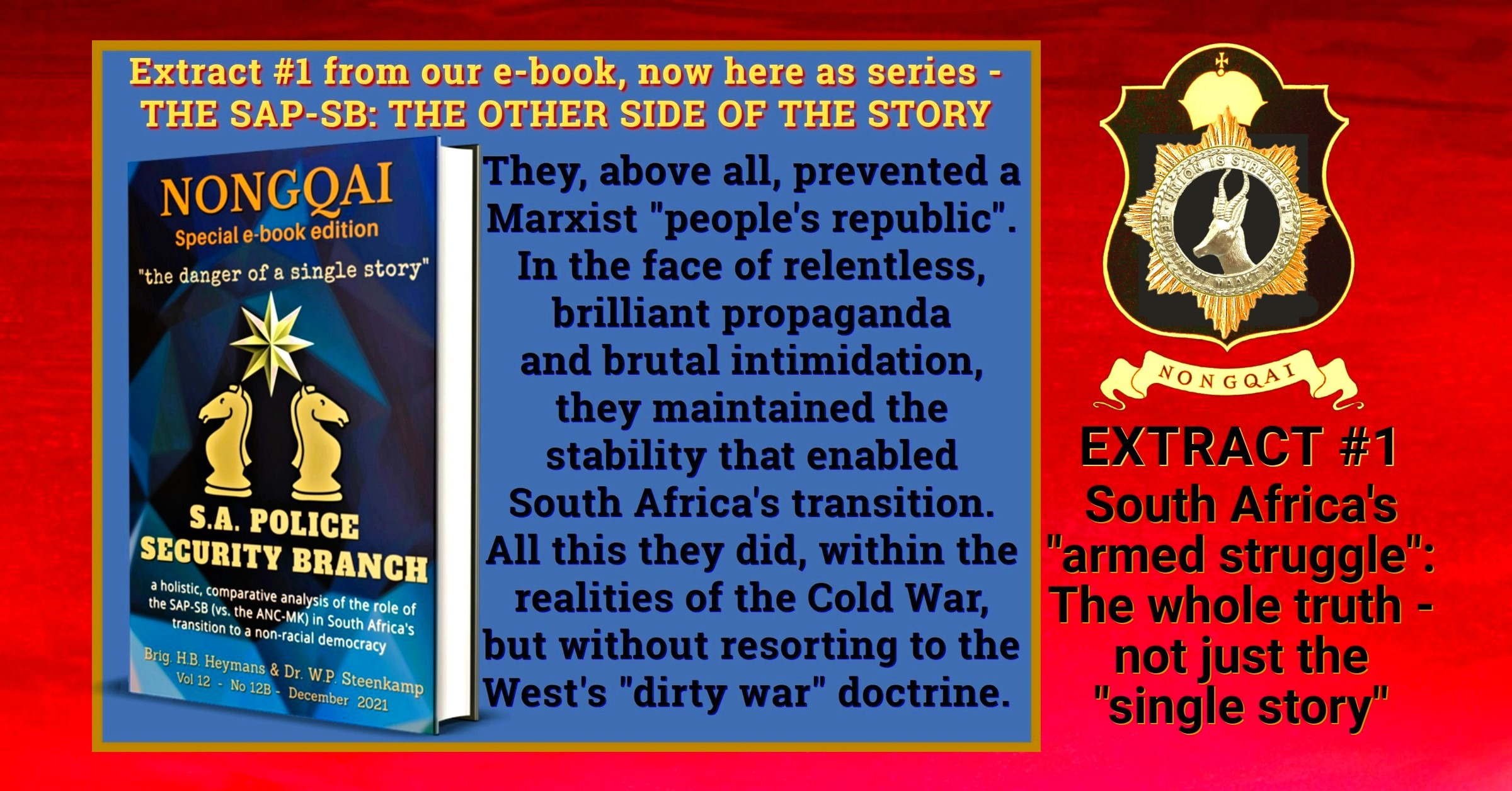 S.A. Police Security Branch and the Armed Struggle: Part 1