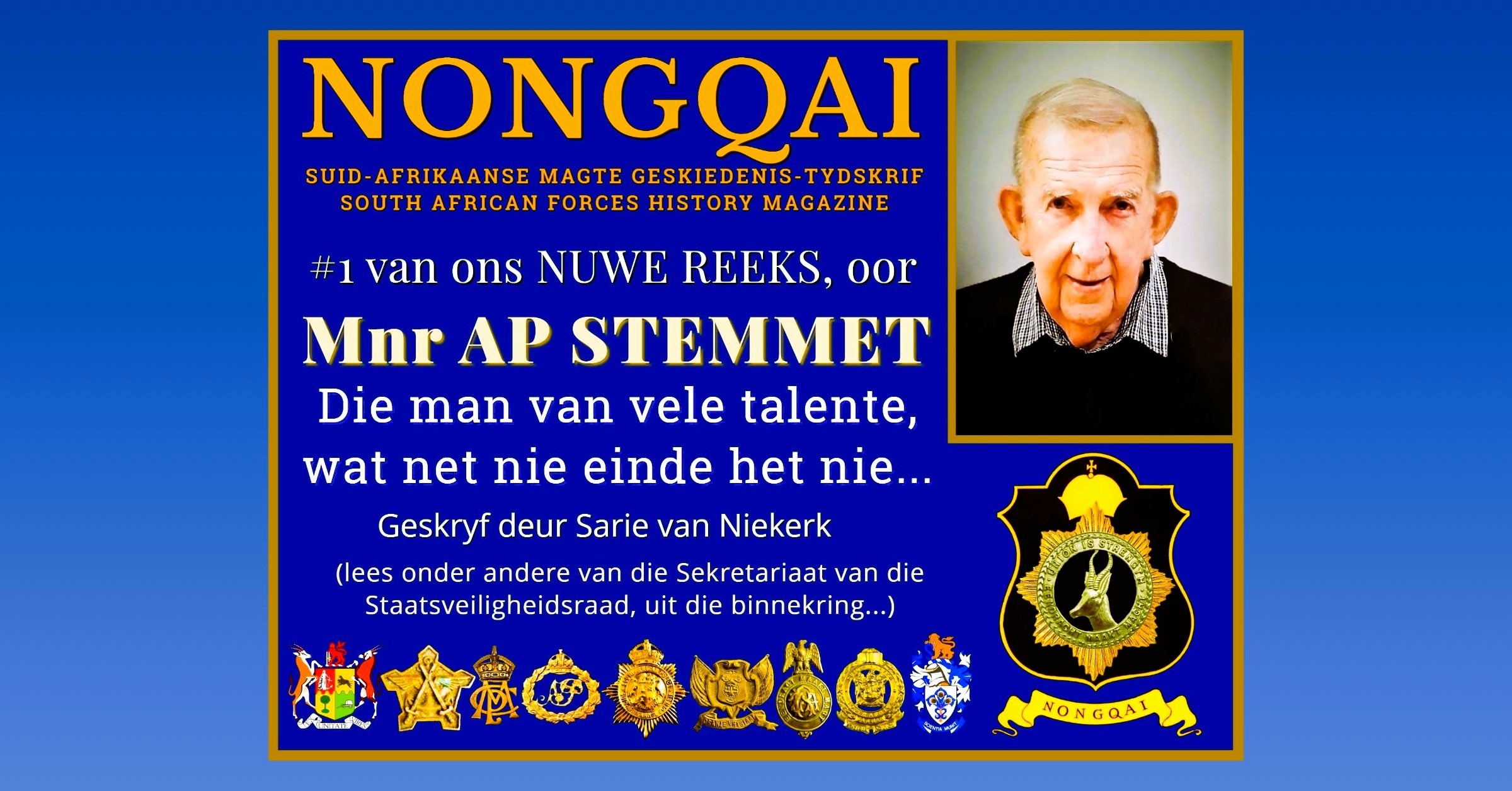 AP STEMMET: MAN VAN VELE TALENTE