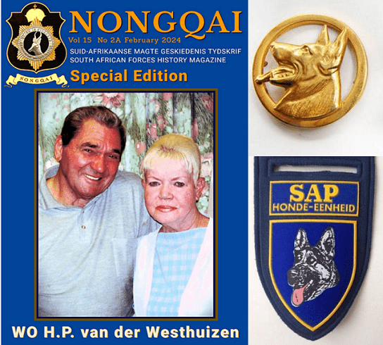 W/O HP van der Westhuizen : Tracker Dog Handler