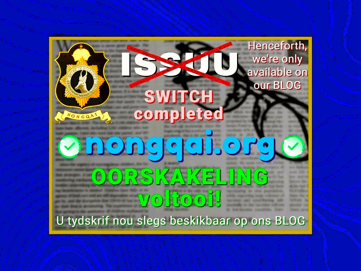 NONGQAI SWITCHED FROM ISSUU TO OWN BLOG