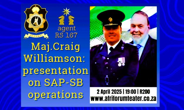 TALK BY MAJ CRAIG WILLIAMSON (agent RS 167)