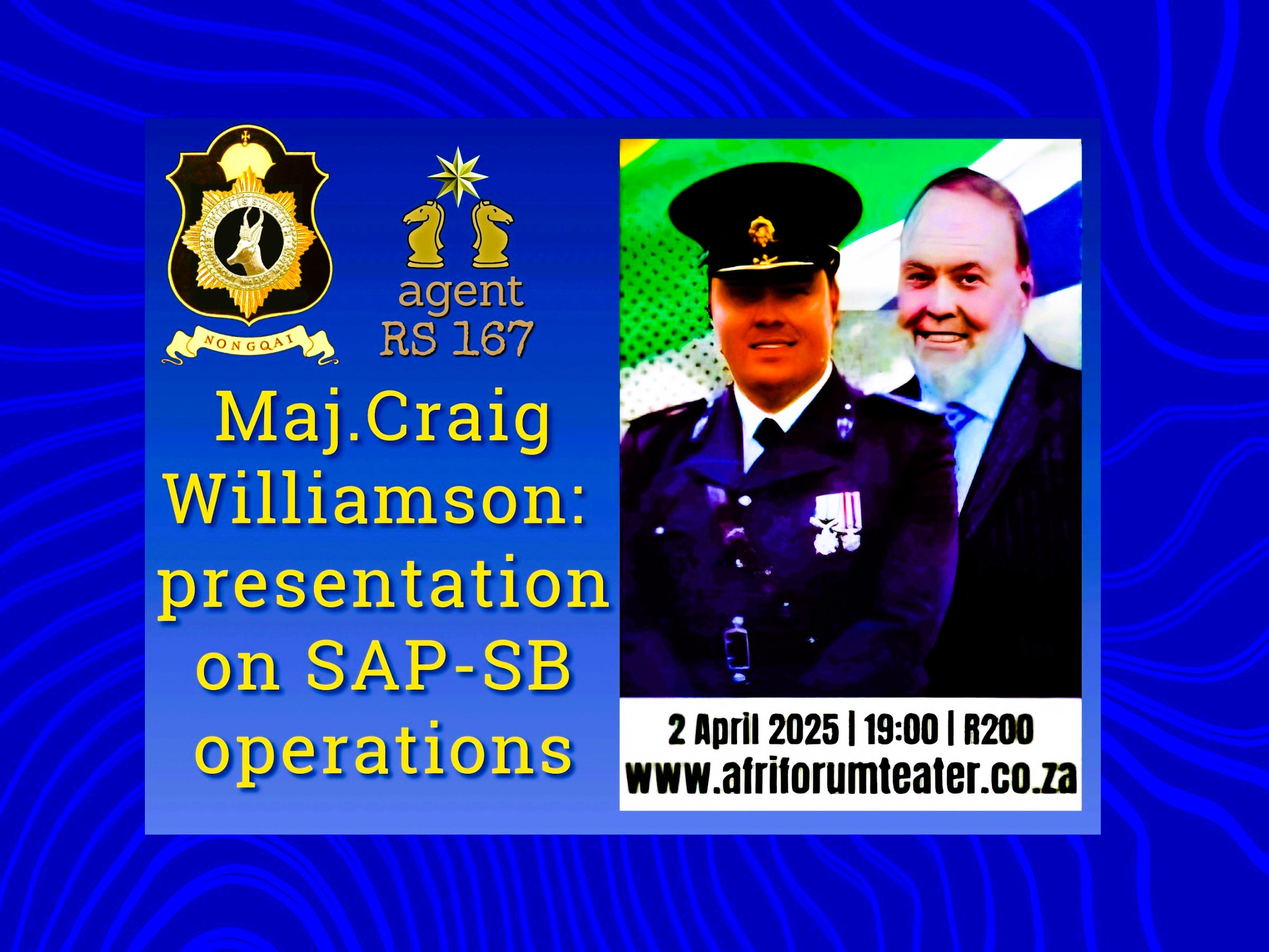 TALK BY MAJ CRAIG WILLIAMSON (agent RS 167)