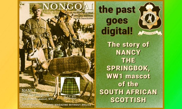 NANCY THE SPRINGBOK the SA Scottish mascot during WW1