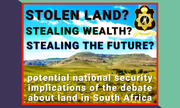 LAND AS NATIONAL SECURITY ISSUE IN SOUTH AFRICA
