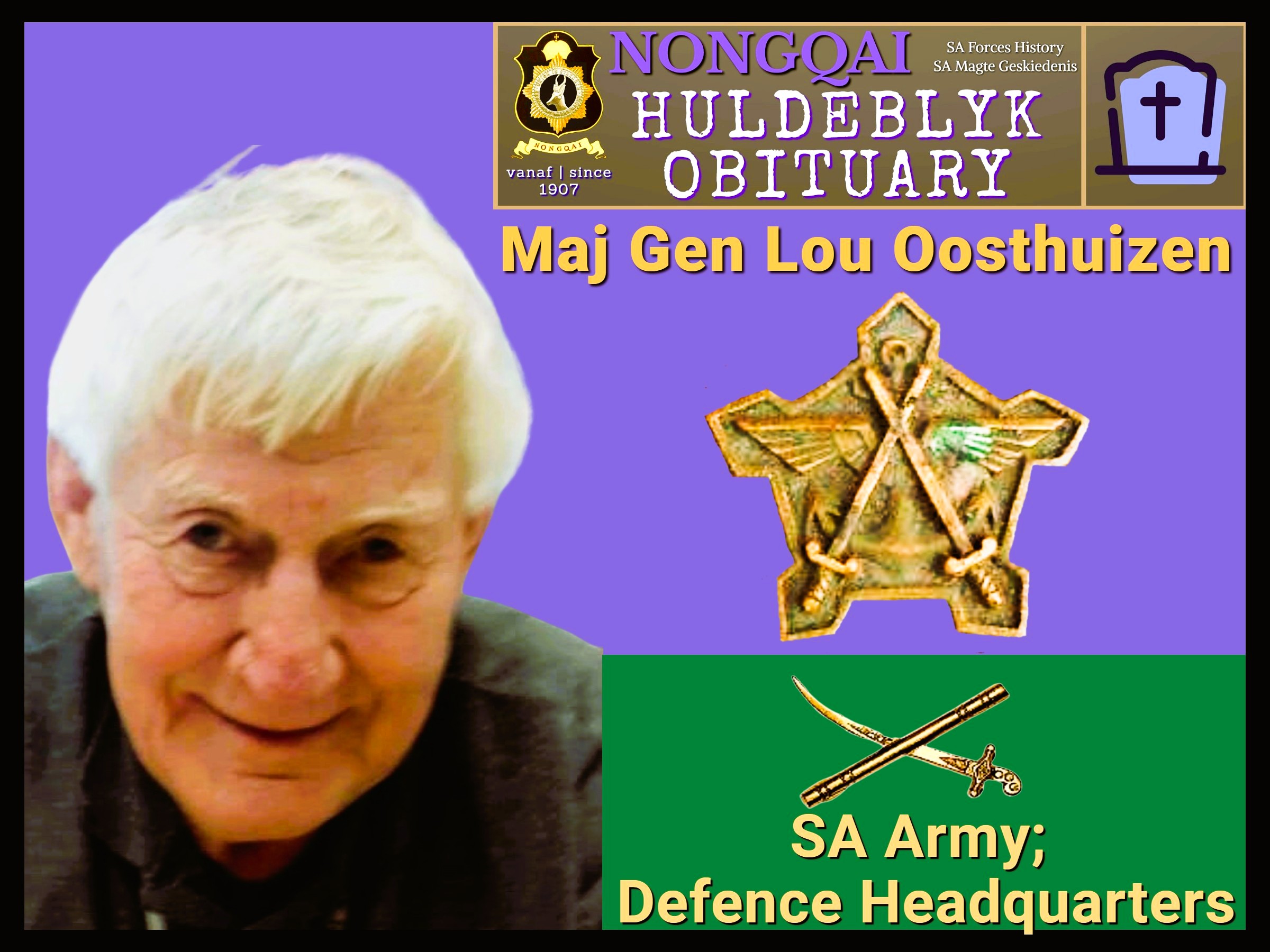 Nongqai Obituary maj gen Lou Oosthuizen header