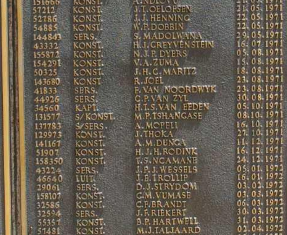 A close-up of a plaque with names AI-generated content may be incorrect.