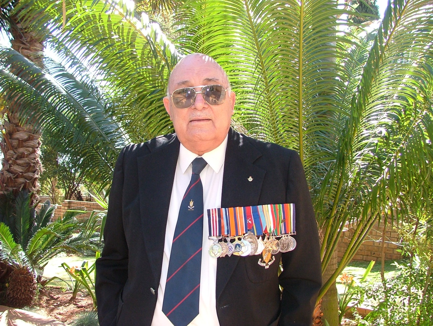 A person in a suit and tie with medals

AI-generated content may be incorrect.