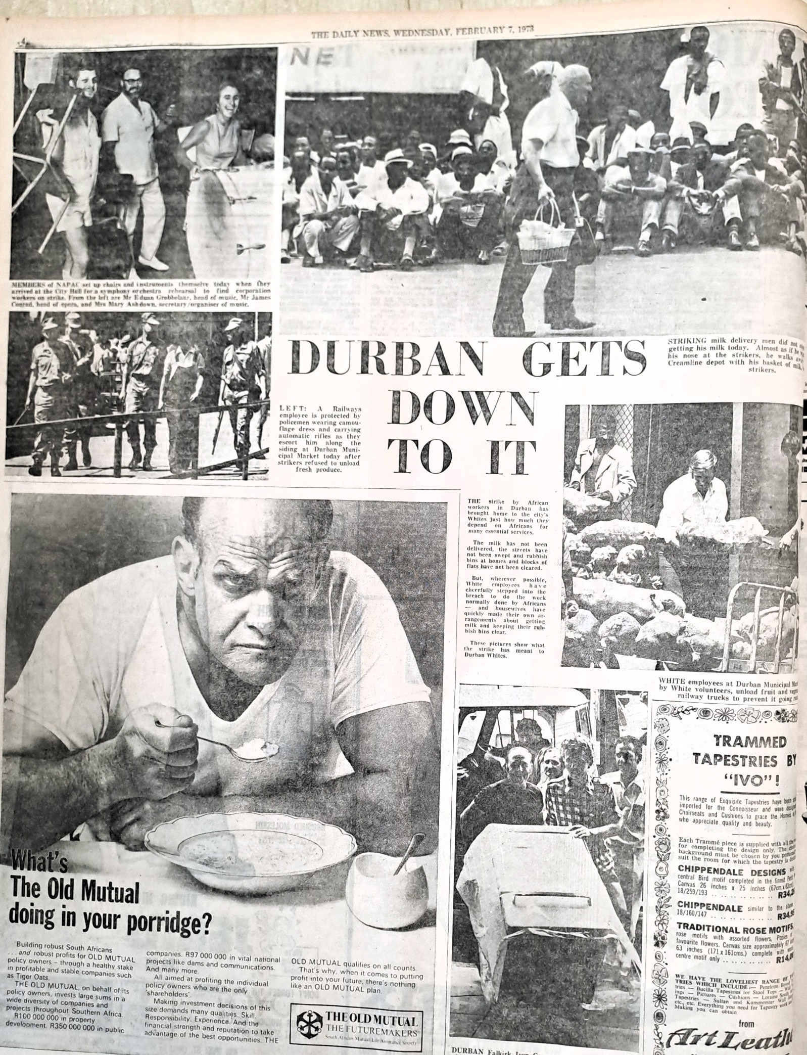Newspaper with a person eating AI-generated content may be incorrect.