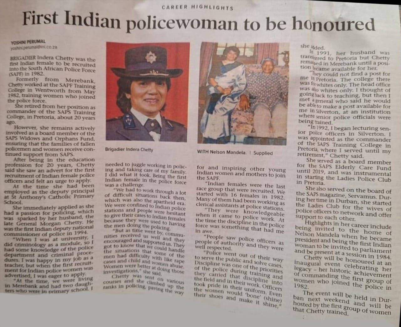 A newspaper with a picture of a person and a policewoman
AI-generated content may be incorrect.