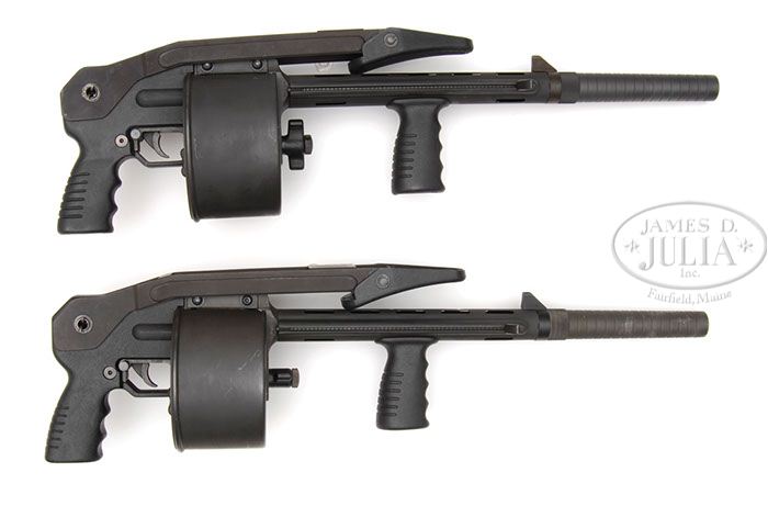 **LOT OF TWO 12 GAUGE SENTINEL ARMS CORP. STRIKER 12, 12 SHOT REVOLVING ...