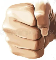 A hand with a fist AI-generated content may be incorrect.