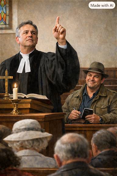 Realistiese dominee en speurder kerk